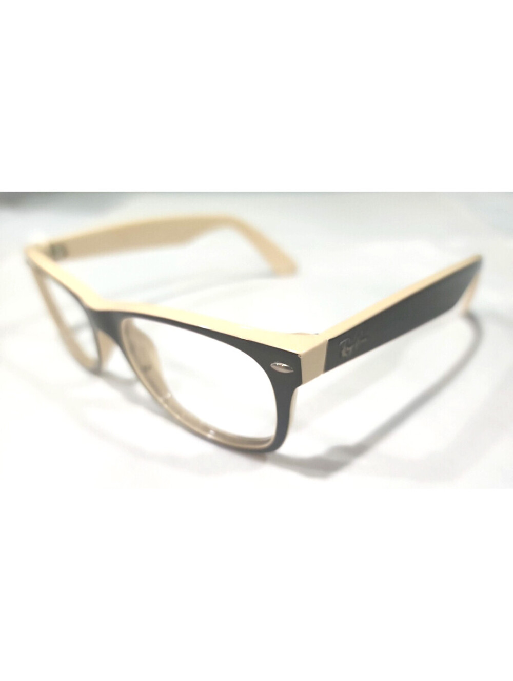 Ray Ban RB2132 875 New Wayfarer Black Cream Sunglasses Frame 52-18
